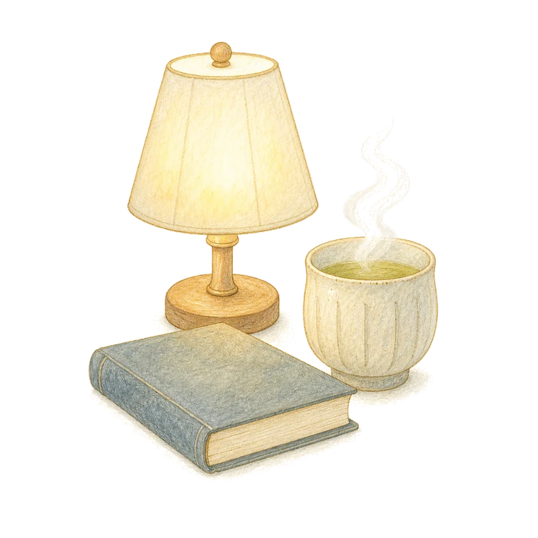夜、あたたかいお茶でひと息つく時間