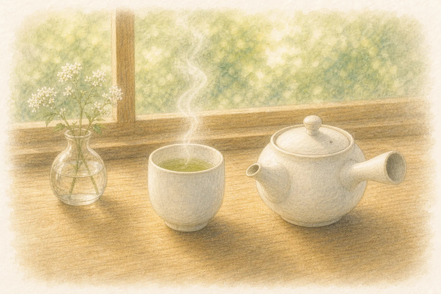 湯気を見つめる、ひと呼吸の時間か⁠ら。
